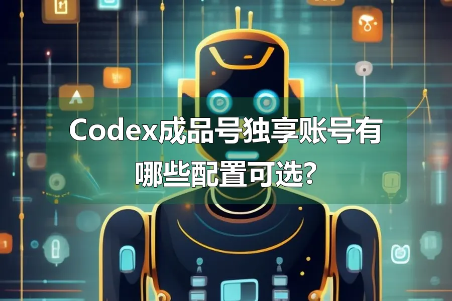 Codex成品号独享账号有哪些配置可选?